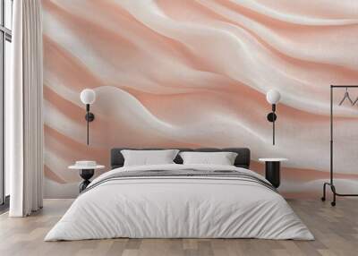 beautiful delicate texture of peach colored silk fabric close-up. Place for text Wall mural