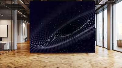 Big data storage grid. Abstract artificial intelligence background. 3d rendering. Wall mural