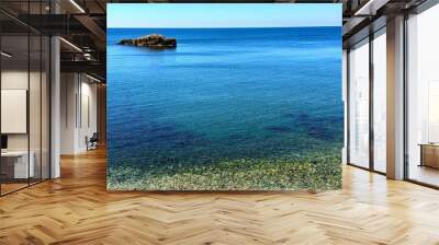 Calm blue sea water at morning.  Wall mural