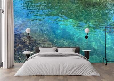 Clear water in the turquoise sea. Wall mural