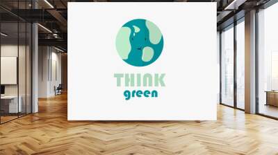 green ecology logo Wall mural