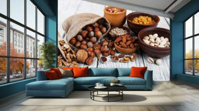 different types of nuts Wall mural