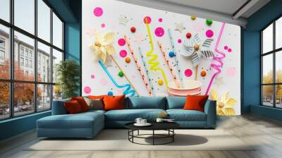 Happy birthday or party background Wall mural