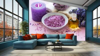 Lavender spa products Wall mural