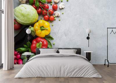 Set of vegetables Wall mural