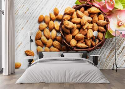 The kernels of apricot pits Wall mural