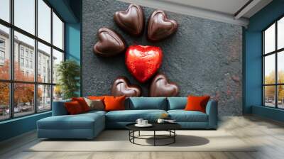 Valentine day romantic background Wall mural