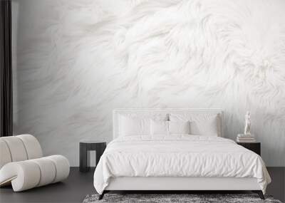 White fur texture Wall mural