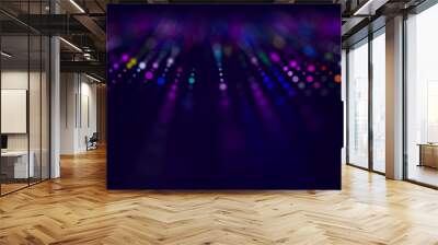 Wave of musical sounds. Abstract background with interweaving of dots and lines. 3D rendering. Wall mural