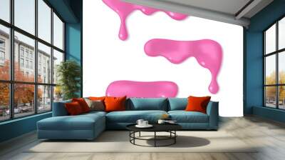 Melted pink icing drop Wall mural