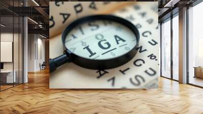 selection letters magnifying glass. High quality Wall mural