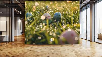 easter eggs on a tree Wall mural