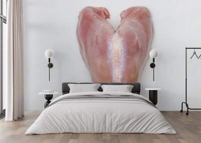 Isolated raw turkey breast on white background. Wall mural