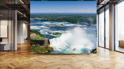 Niagara Falls Aerial View, Canadian Falls, Canada Wall mural