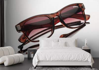 summer glasses with reflection Wall mural