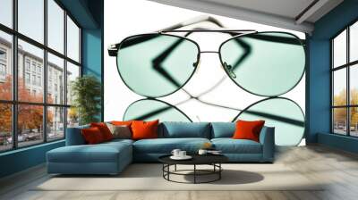 summer glasses with reflection Wall mural