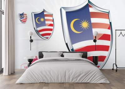 i love malaysia flag illustration, sign, symbol Wall mural