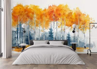 aspen tree painting  Wall mural