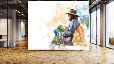 satisfied buyer Digital illustration, white background, watercolor style --ar 5:3 --stylize 50 Job ID: 1307b1f9-aae2-4a23-b8f5-7e58eefc5954 Wall mural