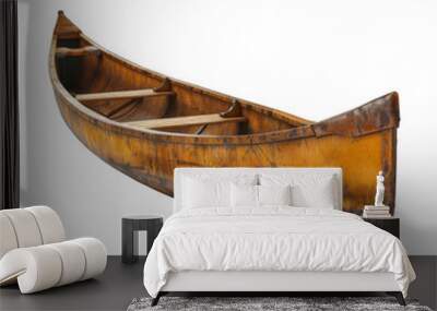 Canoe isolated on transparent background Wall mural