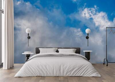 Beautiful blue sky and clouds natural background Wall mural