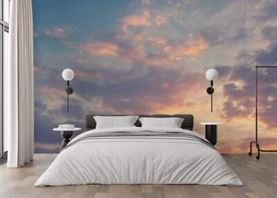 bright sunset sky background Wall mural