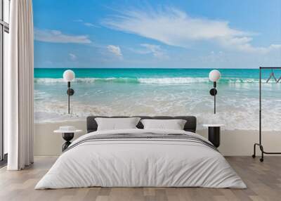 sea beach blue sky sand sun daylight relaxation landscape viewpo Wall mural