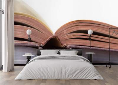 two open books lying on the table Wall mural