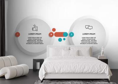 Infographic. Vector Infographic design template with icons and numbers options or steps. Can be used for process diagram, presentations, workflow layout, banner, flow chart, info graph.	 Wall mural