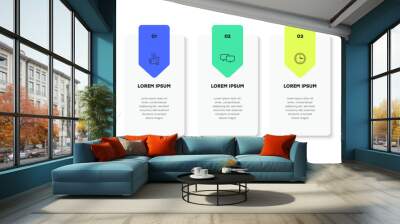 Infographic. Vector Infographic design template with icons and numbers options or steps. Can be used for process diagram, presentations, workflow layout, banner, flow chart, info graph.	 Wall mural