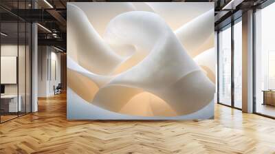   A clear depiction of a white object illuminated by two lights, positioned at its center, is presented in this close-up photograph Wall mural