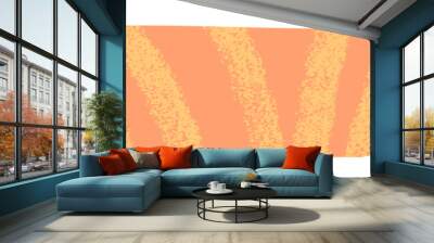 Abstract orange and yellow cut out rectangle shape isolated on white background. Bright shape collage vector element. Wall mural