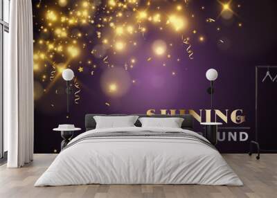 Bright beautiful star.Vector illustration of a light effect on a transparent background.	
 Wall mural