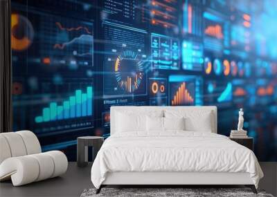 Concept of Data Analysis for Business and Finance Wall mural