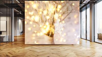 Christmas gold shiny decorations Wall mural