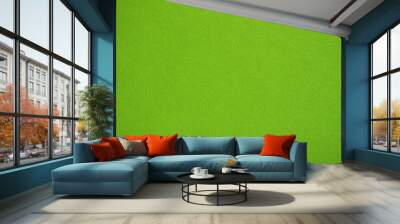 Green textile background, green textured background design for wallpaper Wall mural