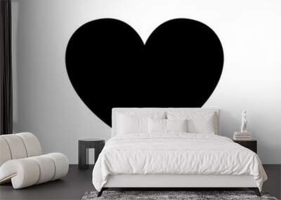 Heart icon vector on white background. Wall mural