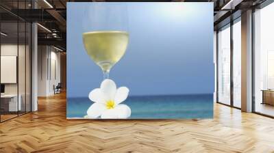 glass of white wine Wall mural