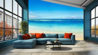 Sandy tropical beach. Beautiful landscape. Wall mural