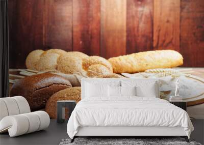 bread and wheat Wall mural