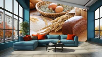 bread and wheat Wall mural