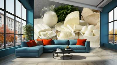 natural homemade milk soft cheese Wall mural