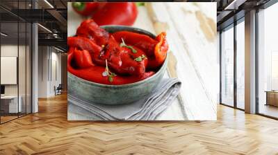 red pepper grilled with herbs and spices Wall mural