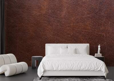 Vintage brown leather texture for background Wall mural