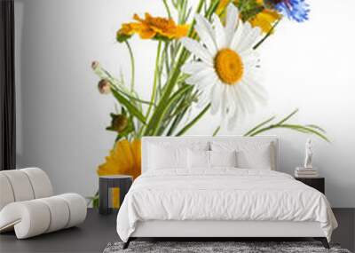 Summer bouquet isolated on white (without shadows) Wall mural