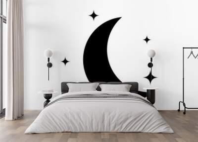 moon star icon Wall mural