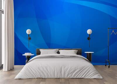 Abstract background made of curved lines in light blue colors Wall mural