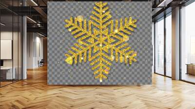 Big shiny Christmas snowflake Wall mural