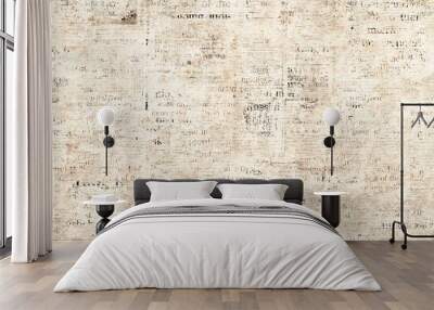 Newspaper paper grunge vintage old aged texture background Wall mural