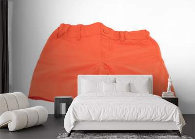 orange short for a boy isolated on white Wall mural